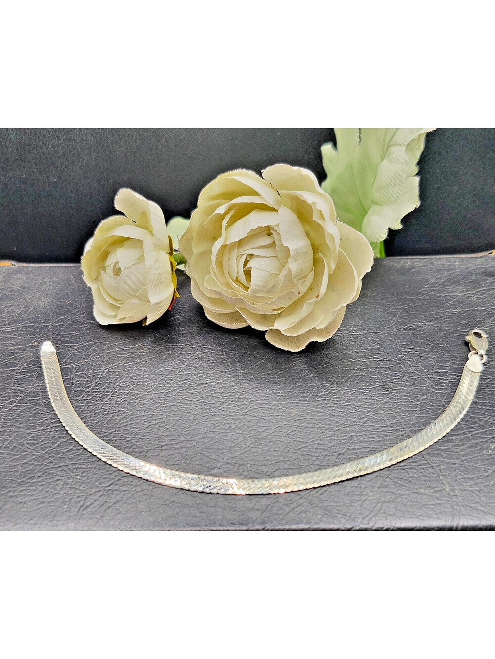Vintage Milor Italy .925 Sterling Silver Herringbone Bracelet 7 Inch Beautiful!!